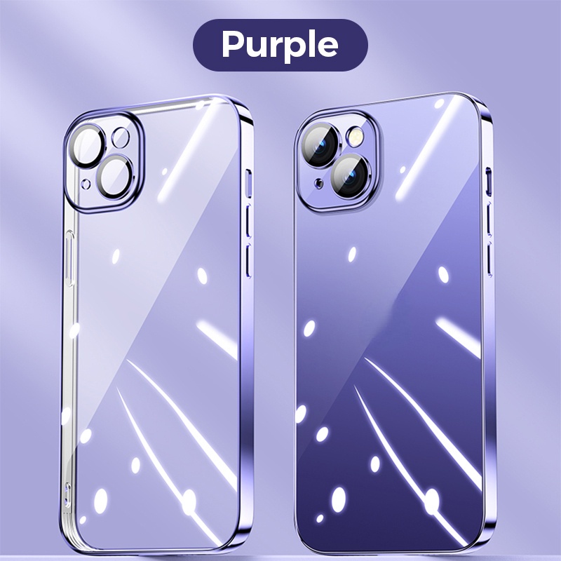 Case Pelindung Lensa Kamera Bahan TPU + PC Electroplated Tahan Banting 360 Derajat Untuk iPhone 14 13 12 pro max 11 pro max 14 Plus