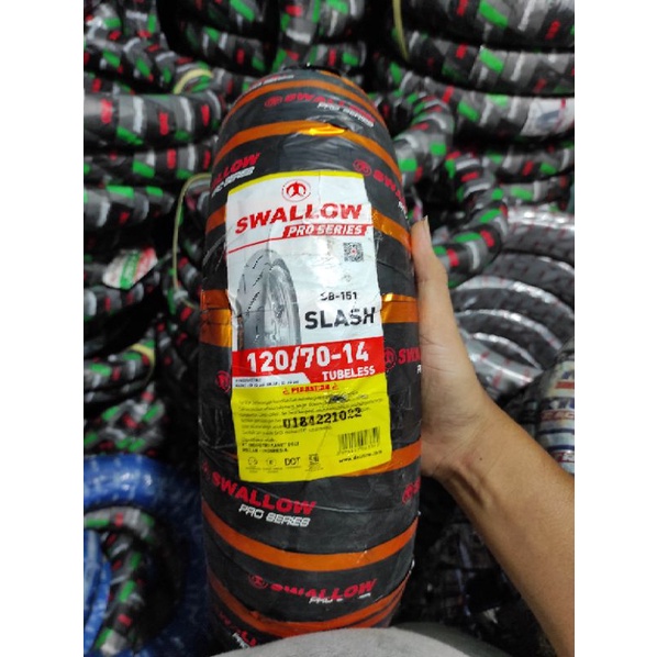 swallow slash pro series tubless ring 14 ( 100/80 - 110/80 - 120/70 - 140/70 ) free pentil