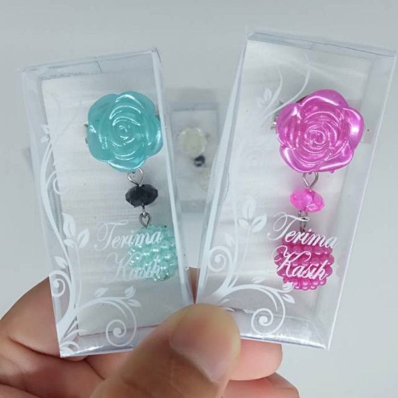 Souvenir 100 pcs Bros Dagu kemas mika Bros Hijab