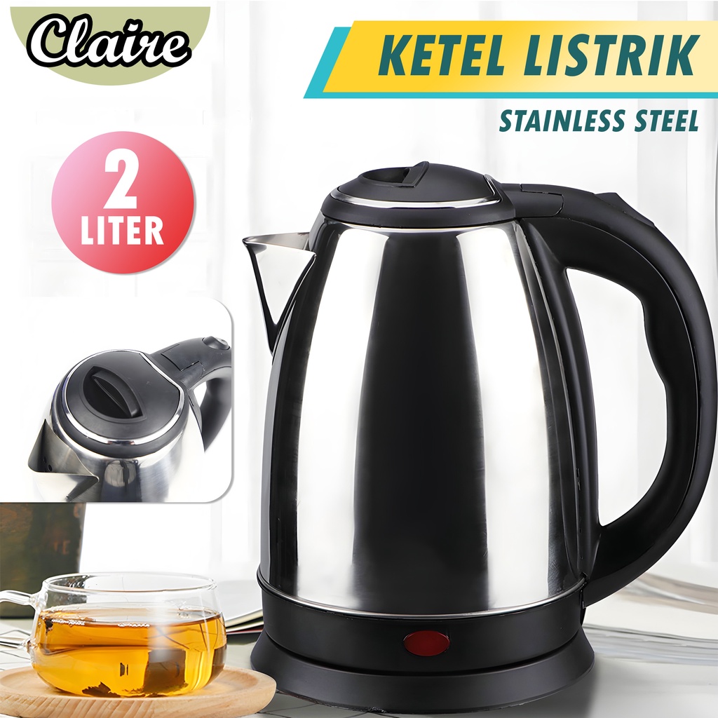 TEKO TAHAN PANAS KETTLE 2 LITER TEKO LISTRIK SERBAGUNA