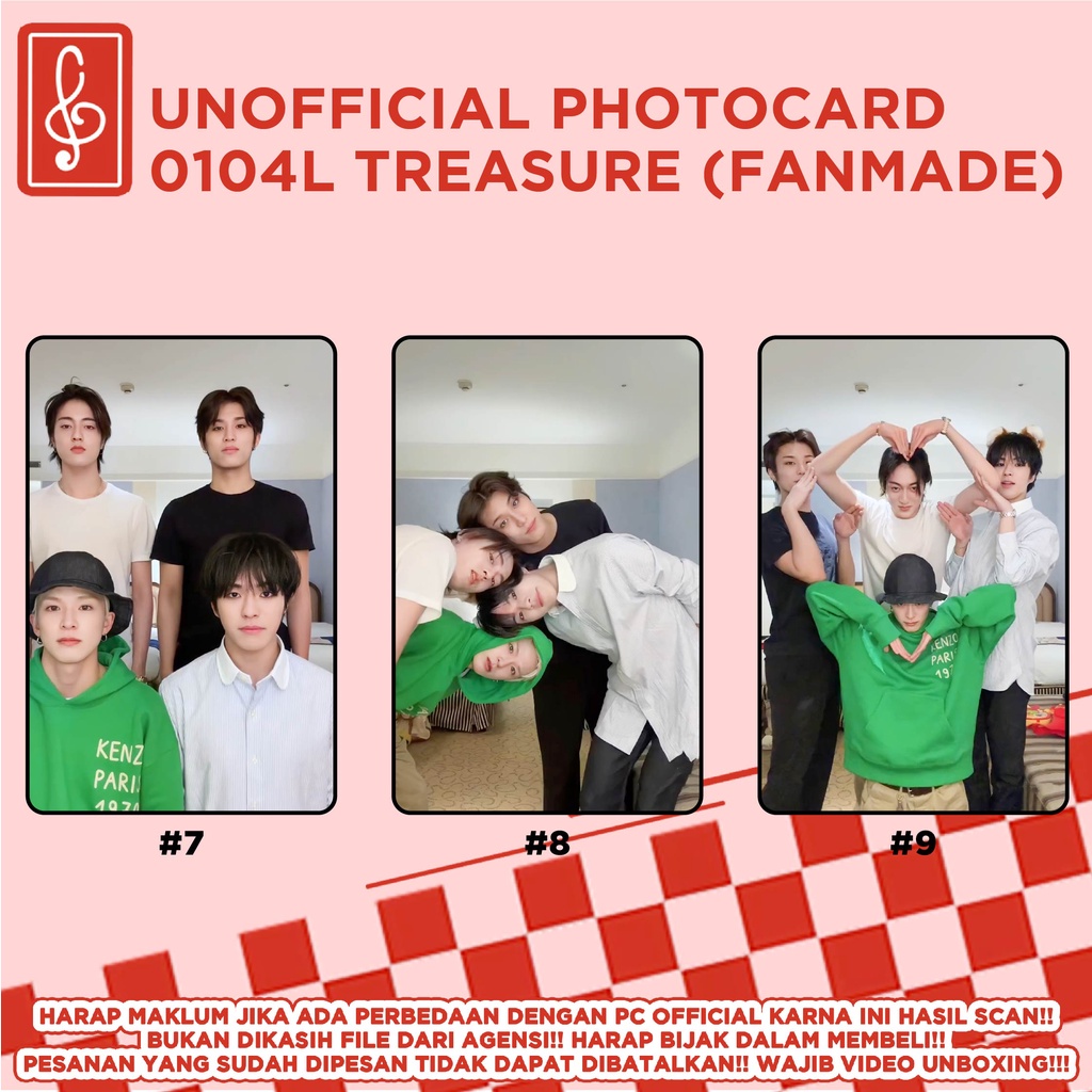 [FANMADE TREASURE] PHOTOCARD 0104L JAE ASA RUTO JEONGWOO UNOFFICIAL