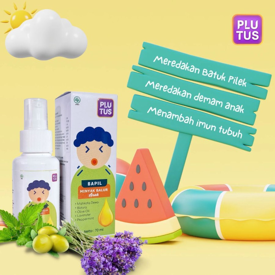 Minyak Balur Anak Untuk Batuk Pilek Plutus Bapil Aman BPOM 70ml