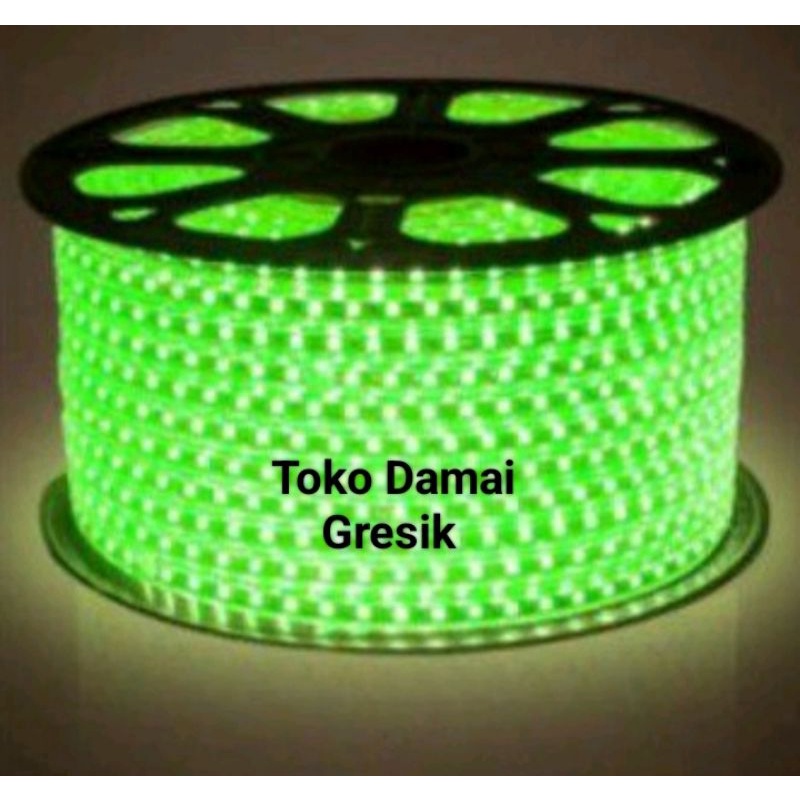 Lampu Hias Selang Led Strip 5050 / 3014 AC 220 Volt Meteran - Warna Hijau