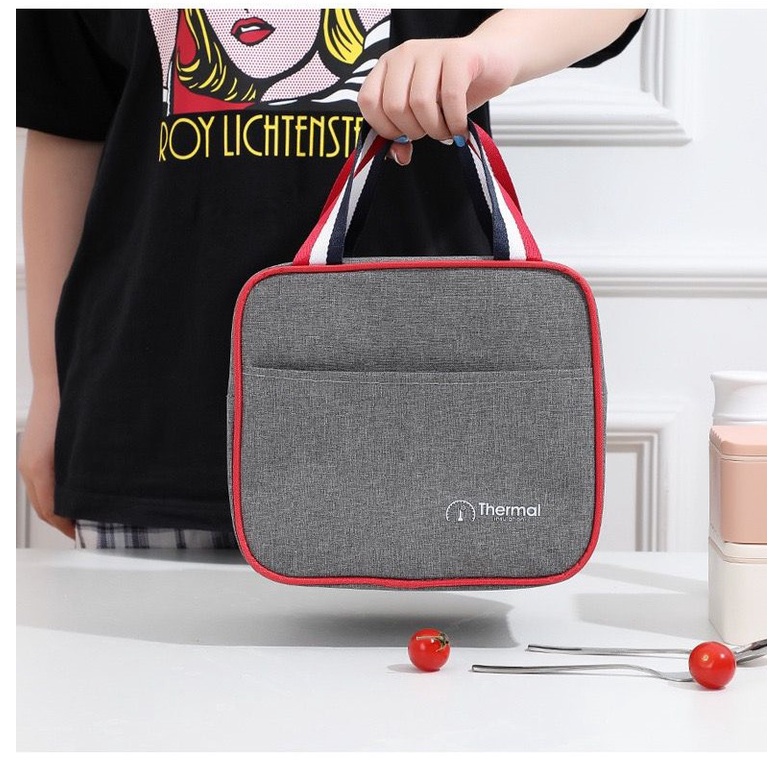 Tas Kotak Makan / Lunch Bag / Tas Bekal / Serbaguna /Minimalis Biru