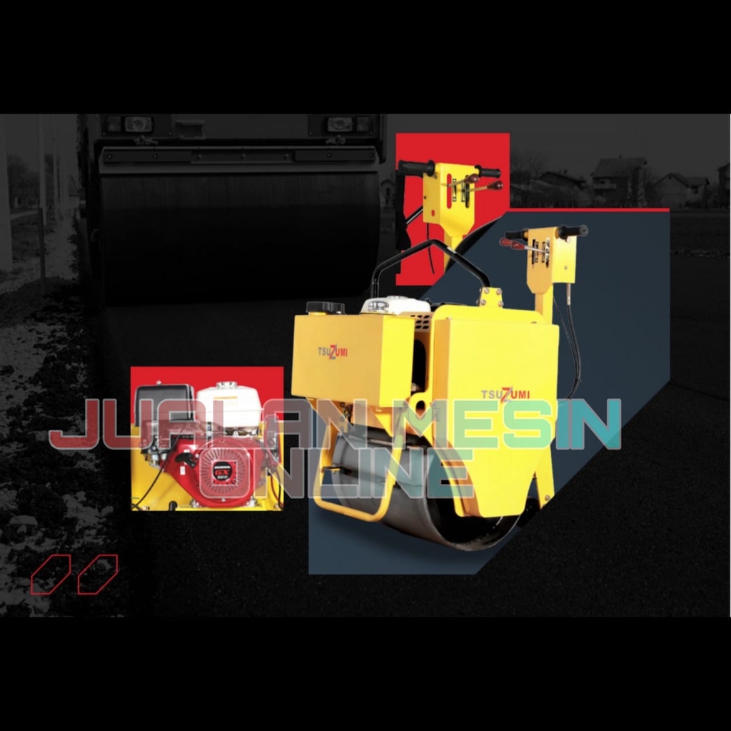 Mesin pemadat aspal / baby roller single drum tsuzumi