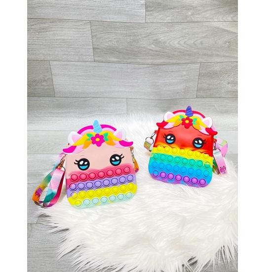 berkualitas Tas Selempang Anak Pop it Unicorn Big Size - 000-50B# belkang