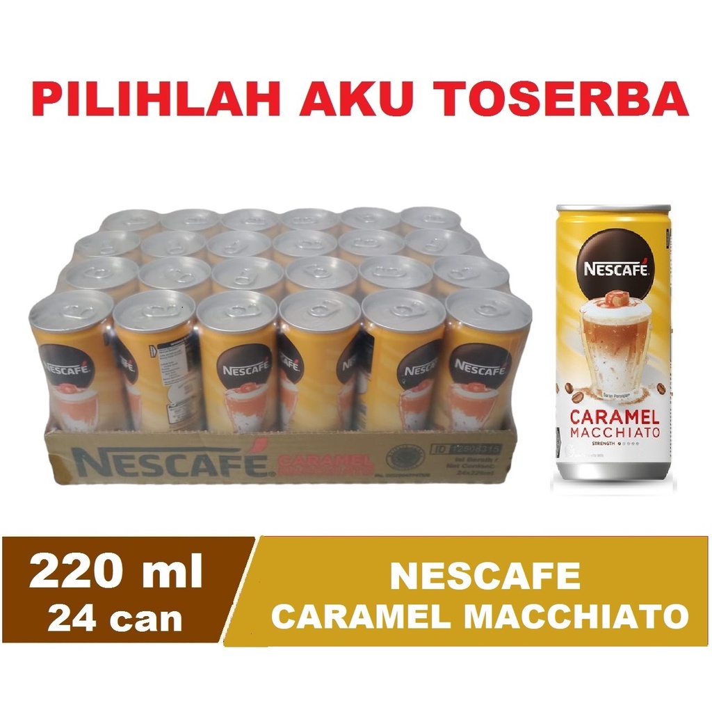 Kopi Nescafe Kaleng CARAMEL MACCHIATO 220 ml - ( HARGA 1 DUS ISI 24 )