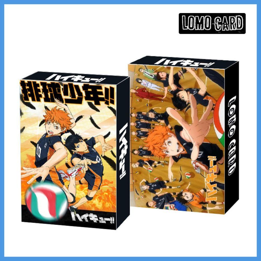 Lanfy Kartu Anime LOMO Kartun 30Pcs/Set ZERO-Starting Life in An Other World My Hero One's Justice Haikyuu!! Spy X Keluarga Anime Peripherals