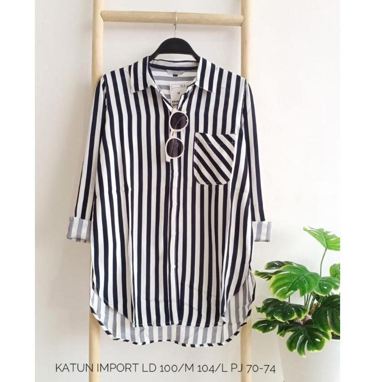2.2 COD SALE KEMEJA SALUR WANITA CEWEK JUMBO BIG SIZE IMPORT LENGAN PANJANG XXXL LD 120 "MDA.21Ja23n