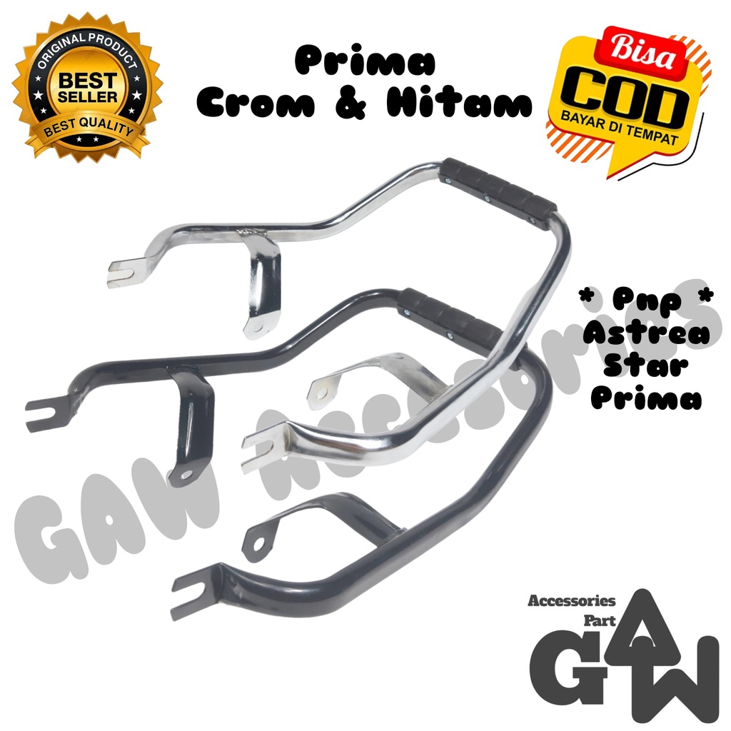 Begel Behel Planger Jok Belakang Motor Honda Astrea Prima Star Crom Dan Hitam