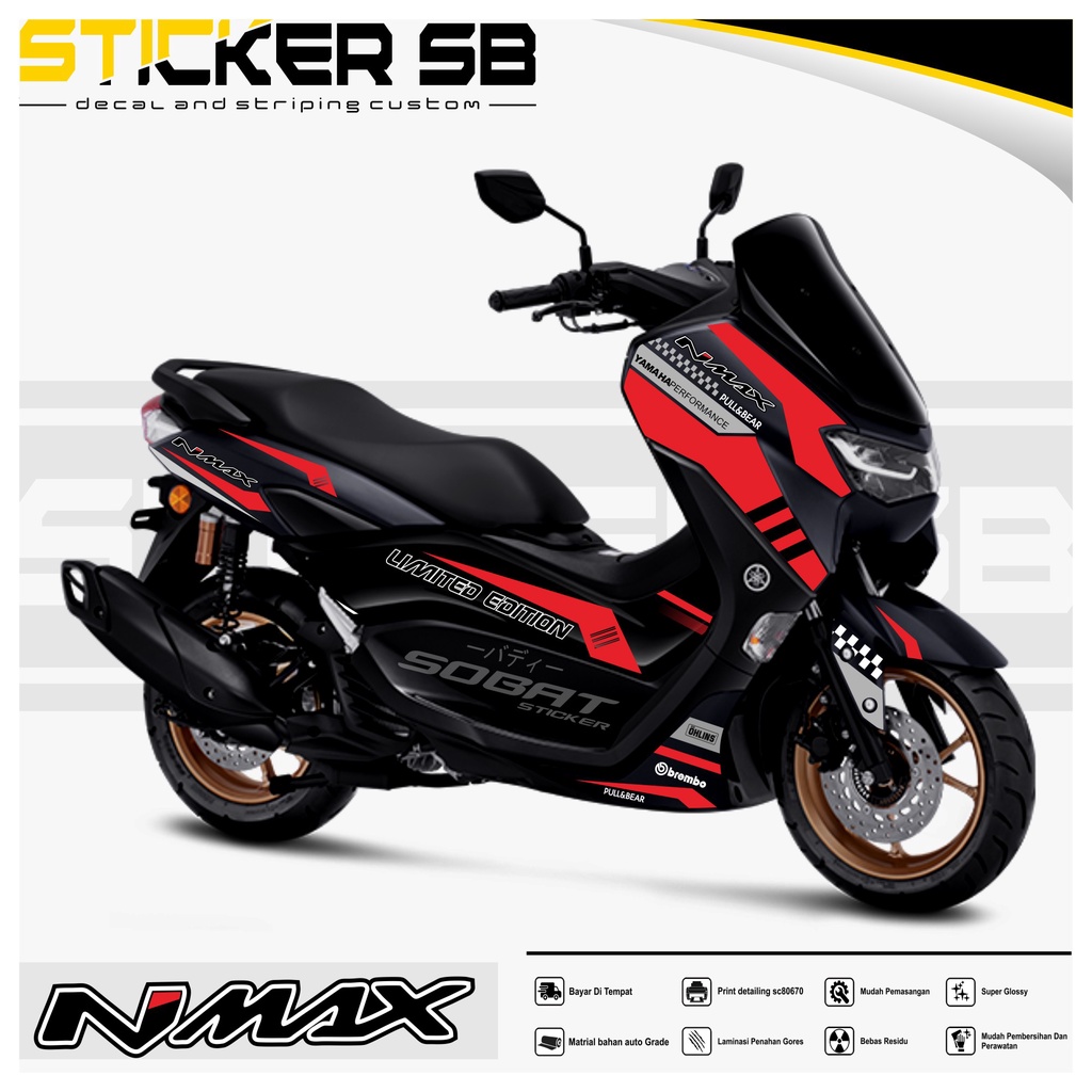 STRIPING NMAX NEW 2021 - STICKER STRIPING HOLOGRAM YAMAHA NMAX NEW 2021 KEREN 19