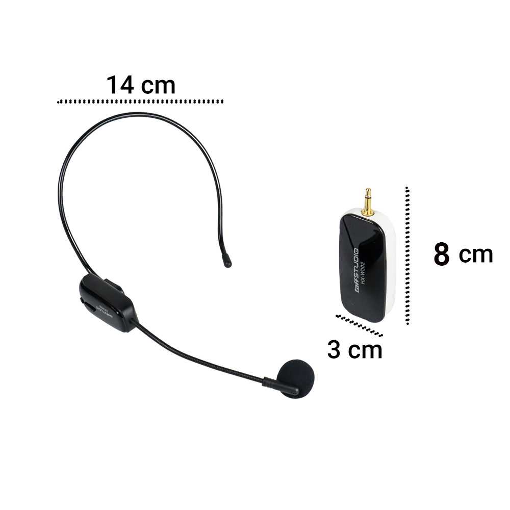 TaffSTUDIO Wireless UHF Call Center Mic with Transmitter - HX-W002