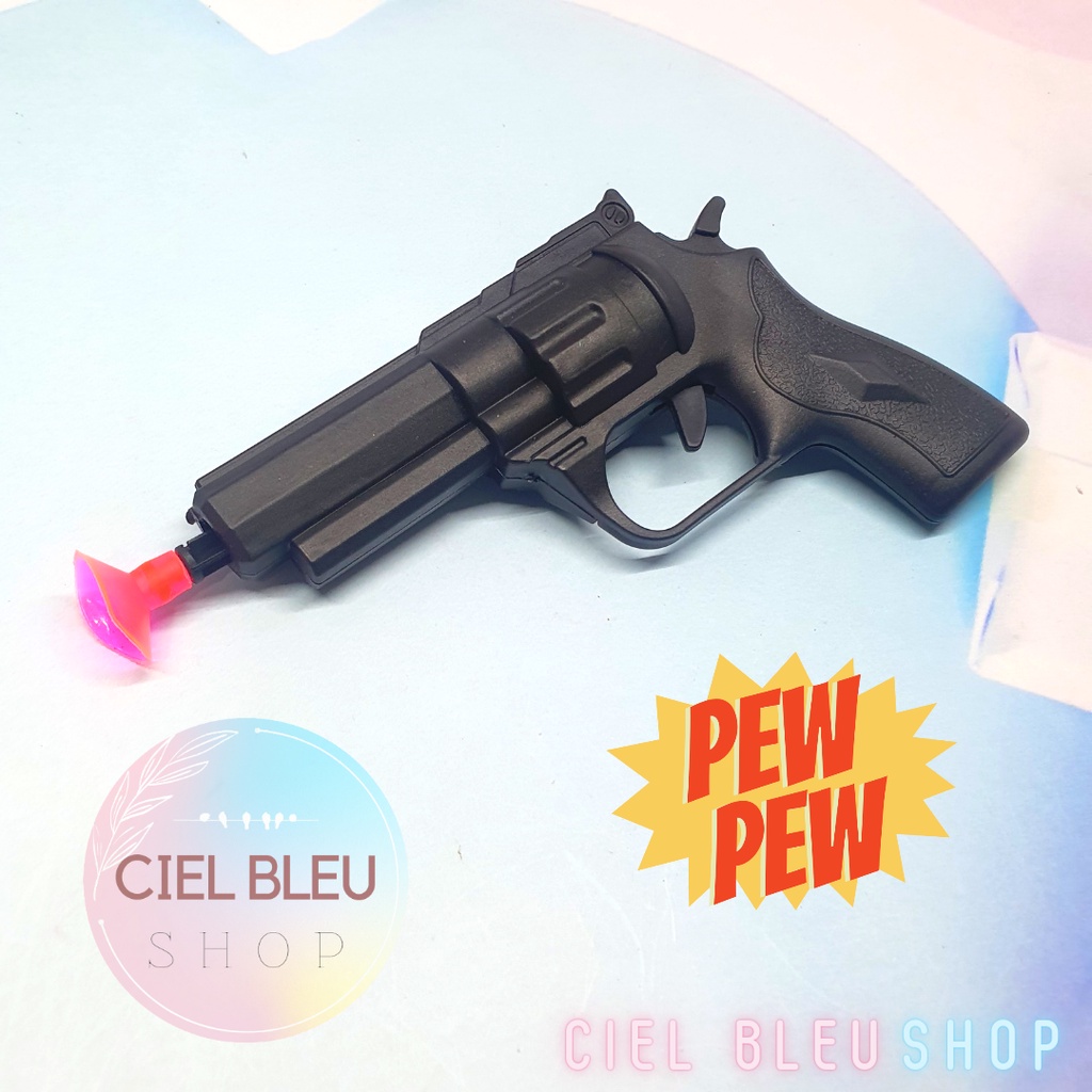 PISTOL MAINAN TEMBAK - TEMBAKAN PLASTIK HITAM SNI / GUN TOY MINI