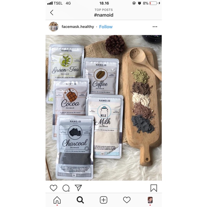 

Terlaris ✨ - Namo ID Kemasan Baru Charcoal Green Tea Cocoa Coffee Milk - Coffee 2.1.23