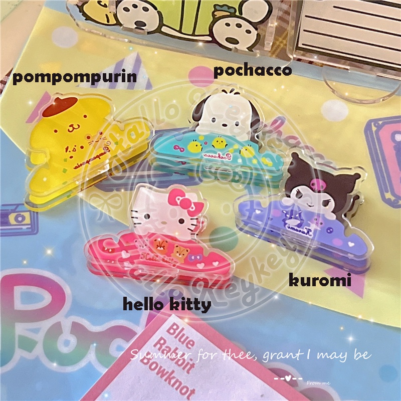 

jepit penjepit klip kertas hello kitty pompompurin pochacco kuromi