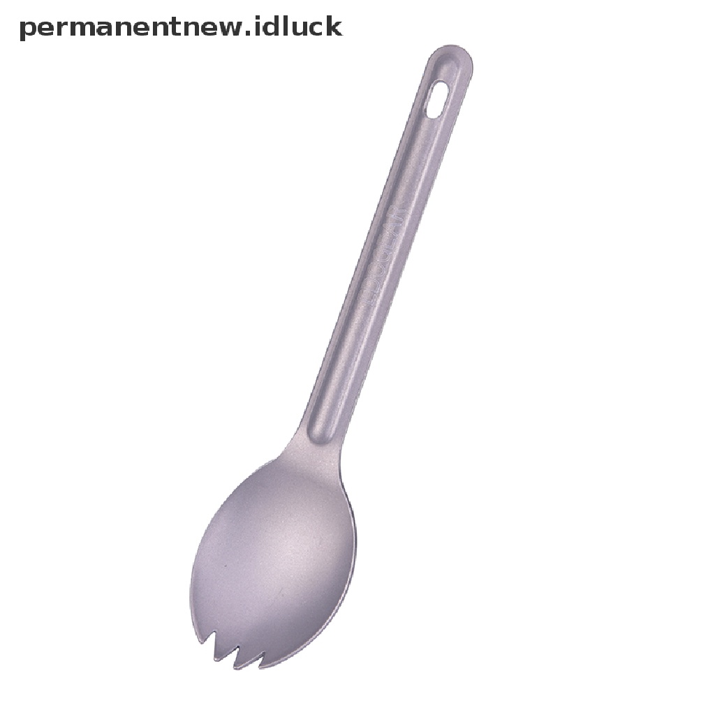 [luckypermanentnew] Sendok Garpu Gagang Panjang Spork Outdoor Titanium [ID]