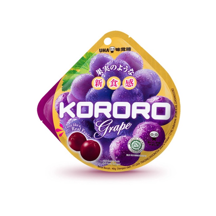 

Uha Kororo Grape Jelly Candy / Permen Jeli Rasa Anggur 40 Gr