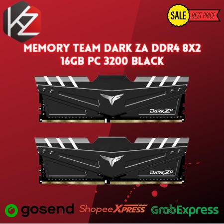 Memory Team Dark Za DDR4 8X2 16GB PC 3200 Black