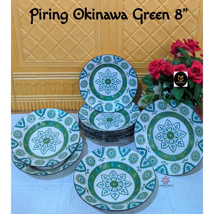 Jual Piring Makan Keramik Inc Motif Okinawa Piring Makan Turki Motif Fuji Piring Makan