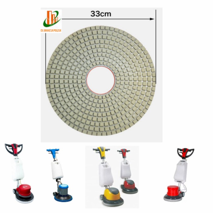 BEST QUALITY Diamond Pad Poles Lantai 16 Inch Amplas Poles Mesin Polisher Lantai