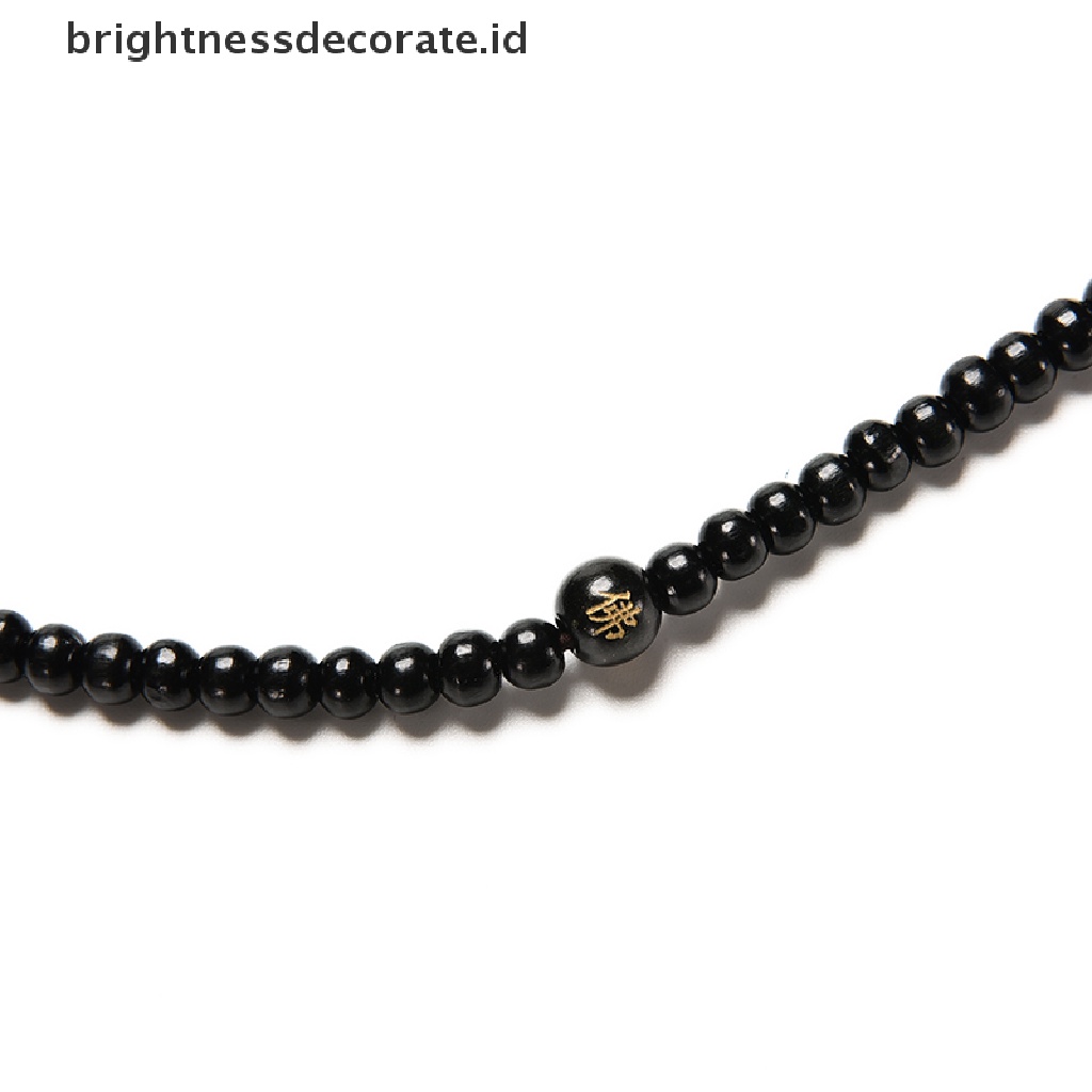 [Birth] Sandal Meditasi Buddha Buddha Buddha6 *108Manik Doa Hitam Gelang Kalung [ID]