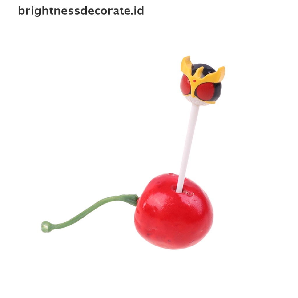 [Birth] 5 Pcs Kreatif Kartun Buah Garpu Set Plastik Kecil Garpu Mulut Manis Garpu Kue [ID]