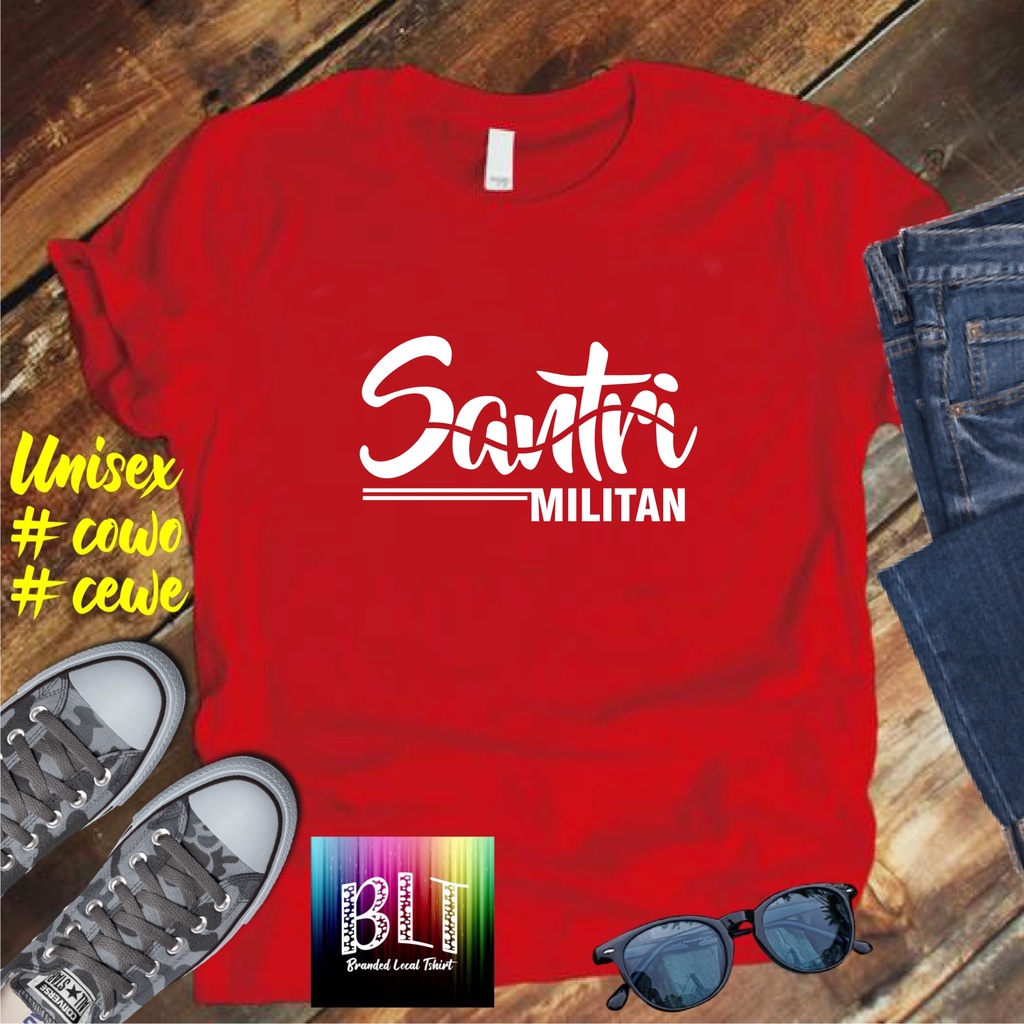 COD/ KAOS SANTRI MILITAN LENGAN PENDEK/KAOS KEKINIAN//KAOS DAKWAH ISLAM/KAOS SANTRI SANTRIWATI/KAOS HITS 2023/KAOS ISLAM PESANTREN /KAOS PRIA  DAN WANITA