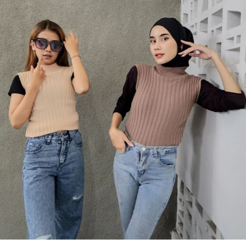 ROMPI RAJUT SALUR BESAR|BAJU ATASAN WANITA