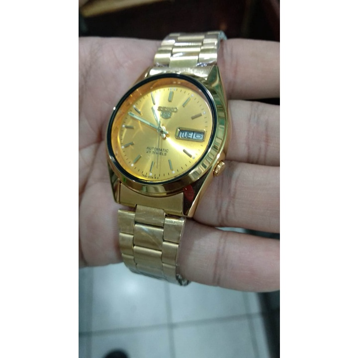jam pria seiko 5 gold automatic jam klasik jam vintage jam pria jam fashion