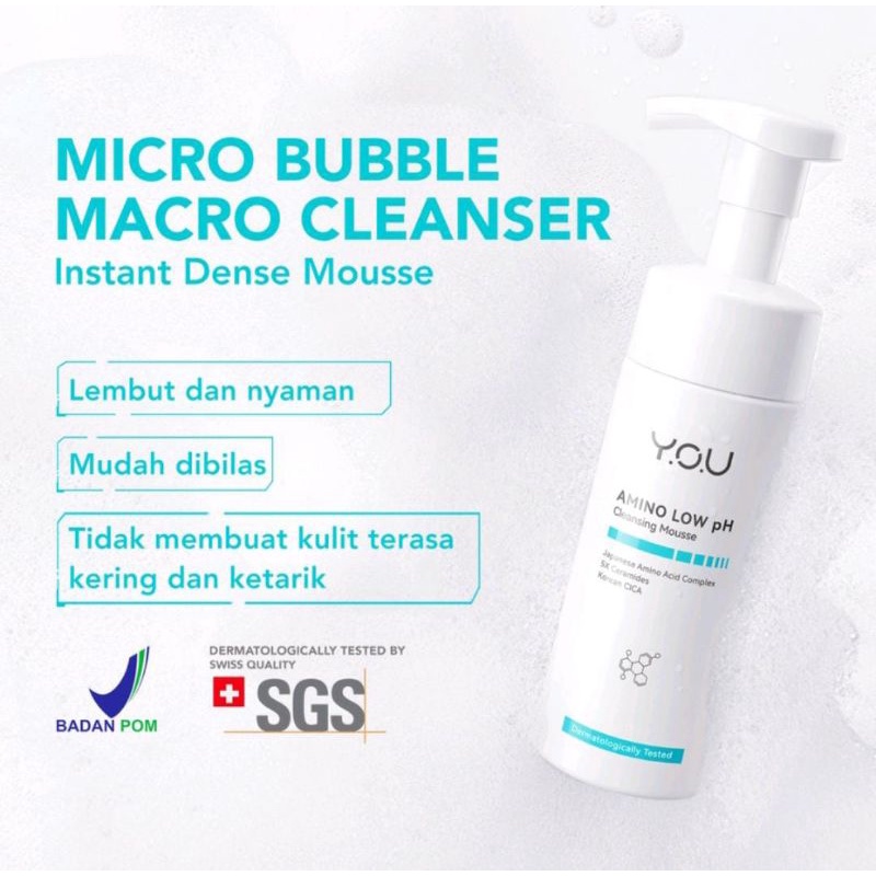 ☘️Yuri Kosmetik☘️ YOU Amino Low PH Cleansing Mousse
