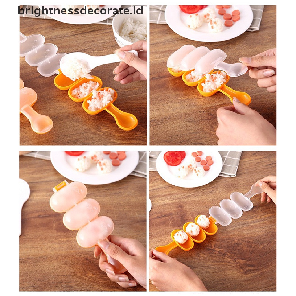 [Birth] 1pcs DIY Cetakan Gulung Nasi Dan Sayuran Mini Lucu Meat Ball Maker Sushi Onigiri Alat Dapur Gadget Bahan PP Food Grade [ID]