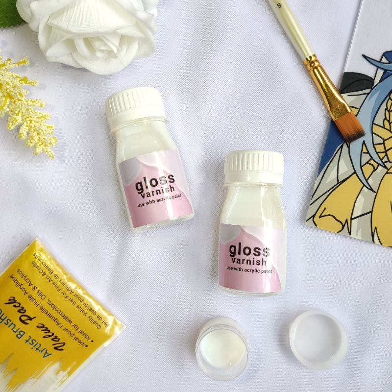 

Varnish Super Glossy 40ml untuk lapisan akhir Acrylic/Kanvas dll