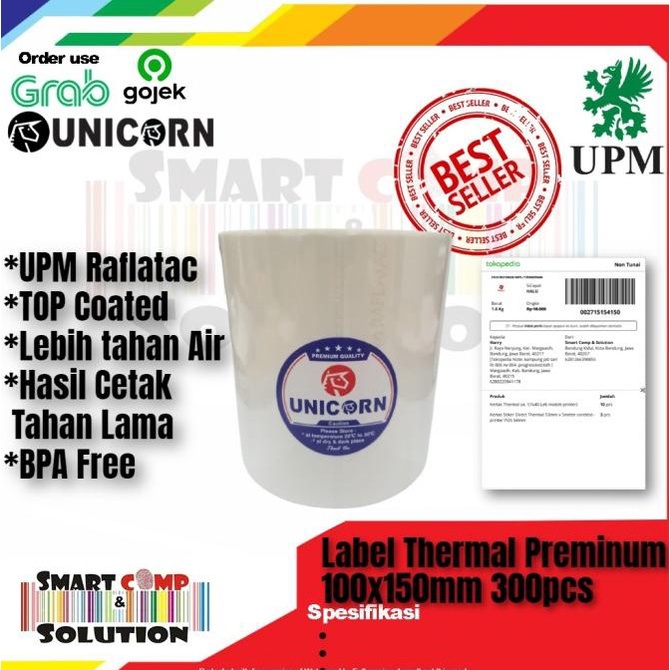 

Stiker Label Resi Alamat Market Place 100x150mm Direct Thermal Isi 300 MURAH