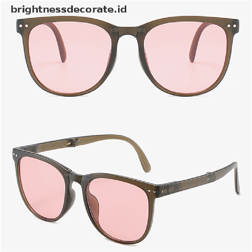 [Birth] Kacamata Hitam Lipat Bantalan Udara Perlindungan UV Retro Sunglasses Unisex [ID]