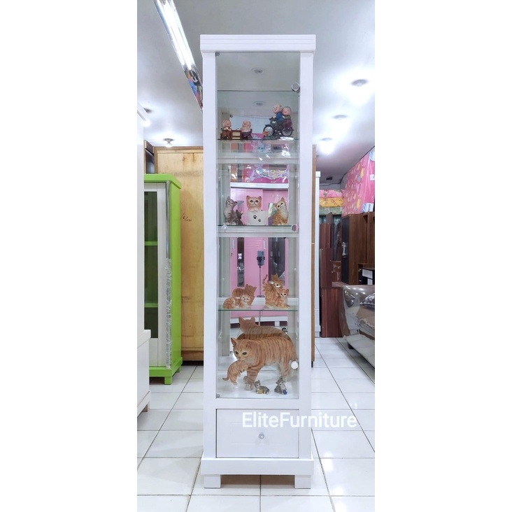 Lemari Pajangan Hias 1Pintu / Lemari Hias 1Pintu , Lemari Pajangan Kaca 1Pintu , Lemari Hias 1 Pintu