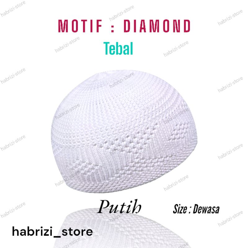 peci rajut/peci putih/peci motif/peci motif diamond/peci muslim/peci murah