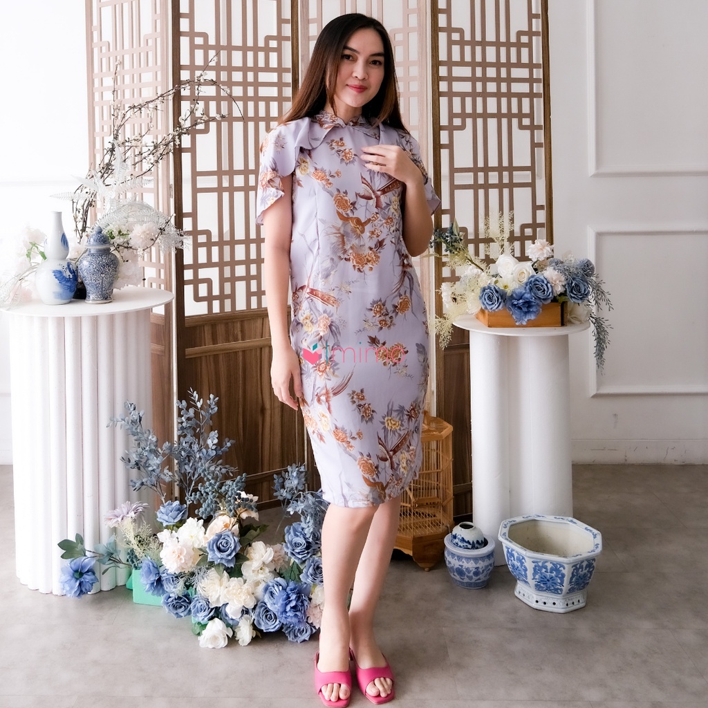 Lotus Flower Choengsam Dress (Imlek Collection)