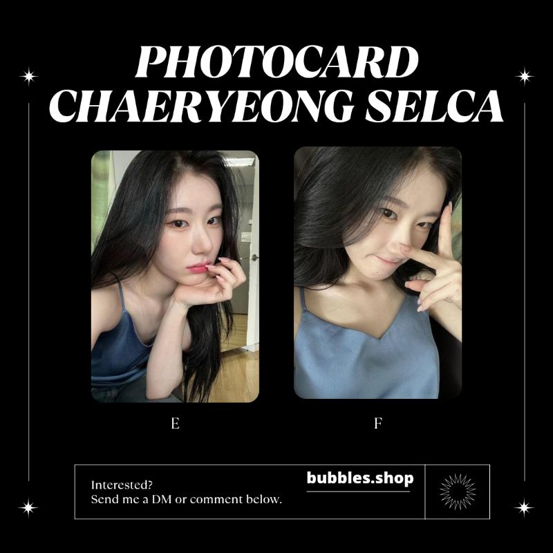 PHOTOCARD UNOFFICIAL CHAERYEONG ITZY SELCA