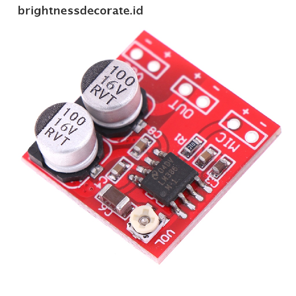 [Birth] Dc 5V-12V LM386 electret microphone power amplifier board gain 200kali mic amp [ID]