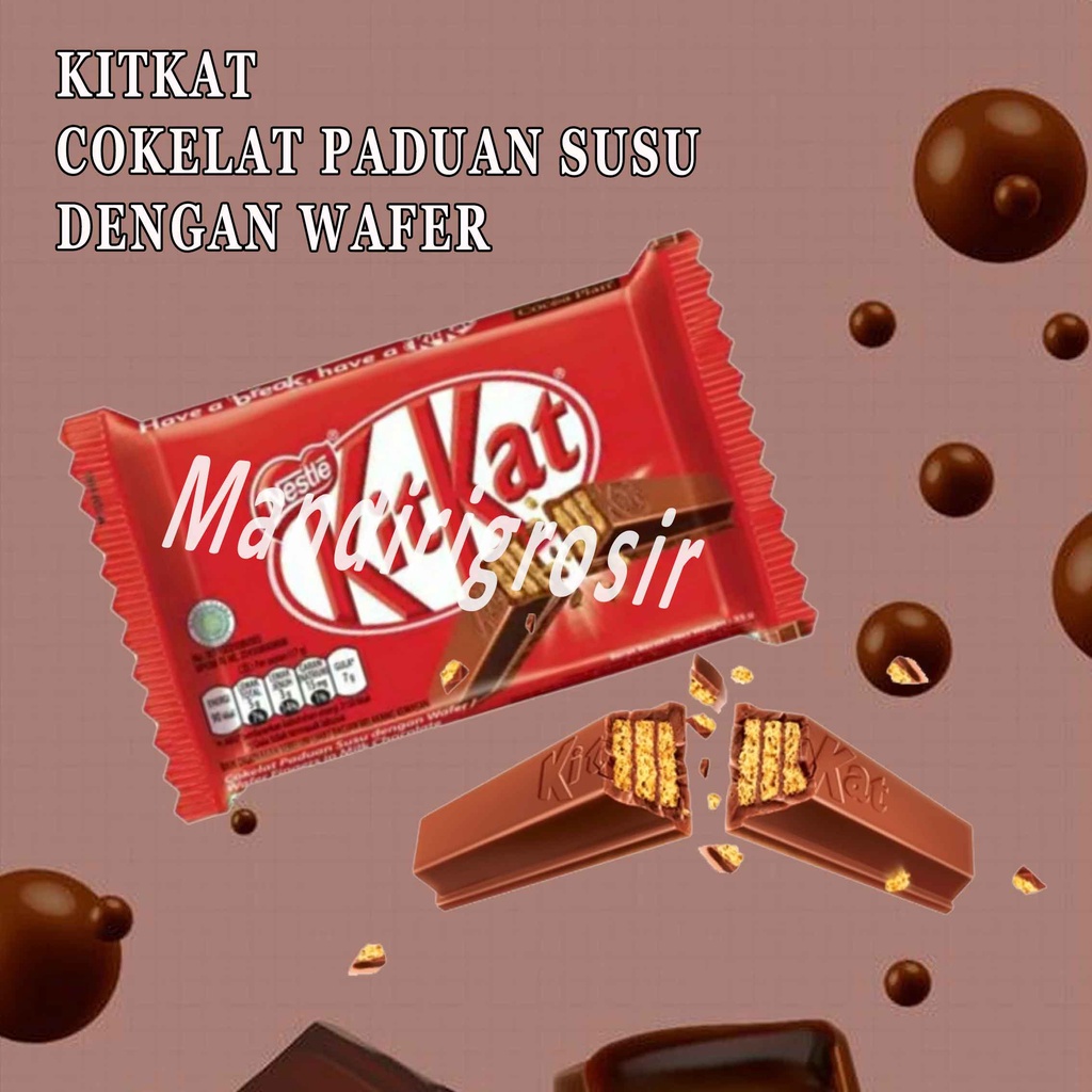 

KITKAT 4 Finger*Kitkat*Cokelat Paduan Susu dengan Wafer*Original 35g