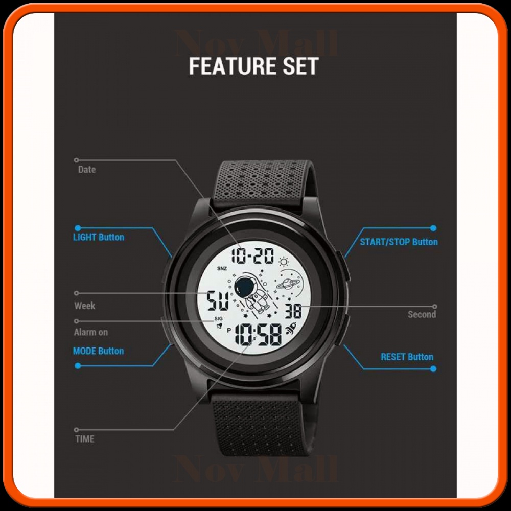 SKMEI Jam Tangan Pria Digital Sport Watch Waterproof with EL Lights - 1883