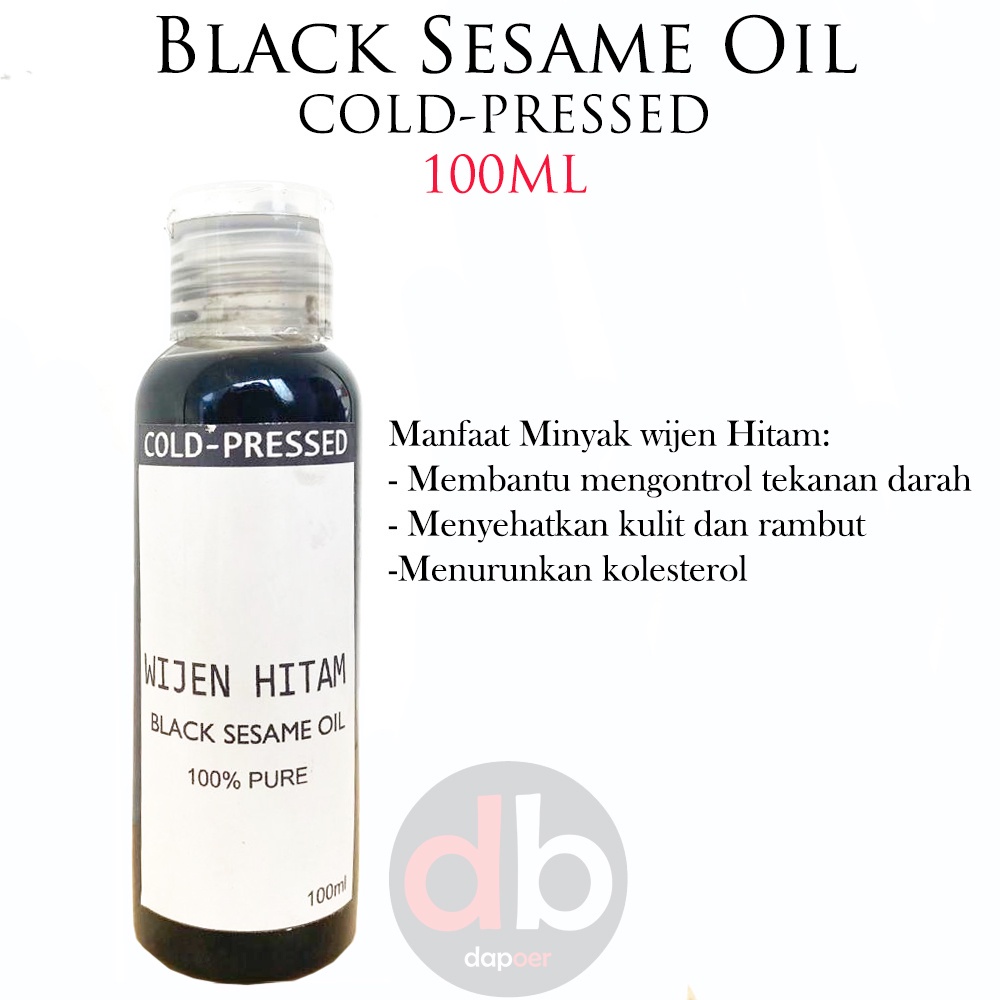 Black Sesame Seed Oil Cold Pressed 100ml Minyak Biji Wijen Hitam