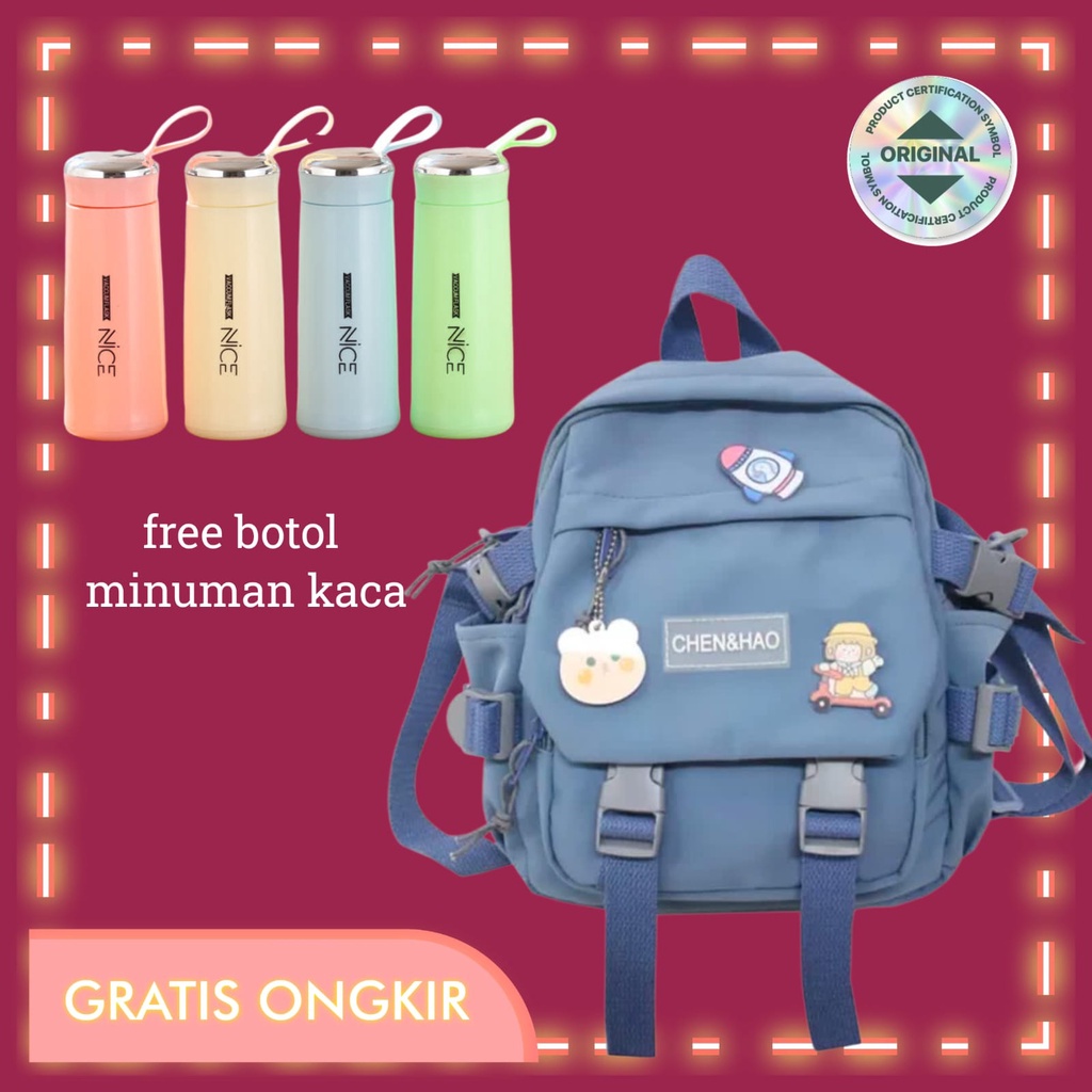 Tas Ransel Backpack Gendong Branded Batam Multifungsi Pria Wanita Cewek Remaja Dewasa Kanvas Sekolah SMA SD Fashion