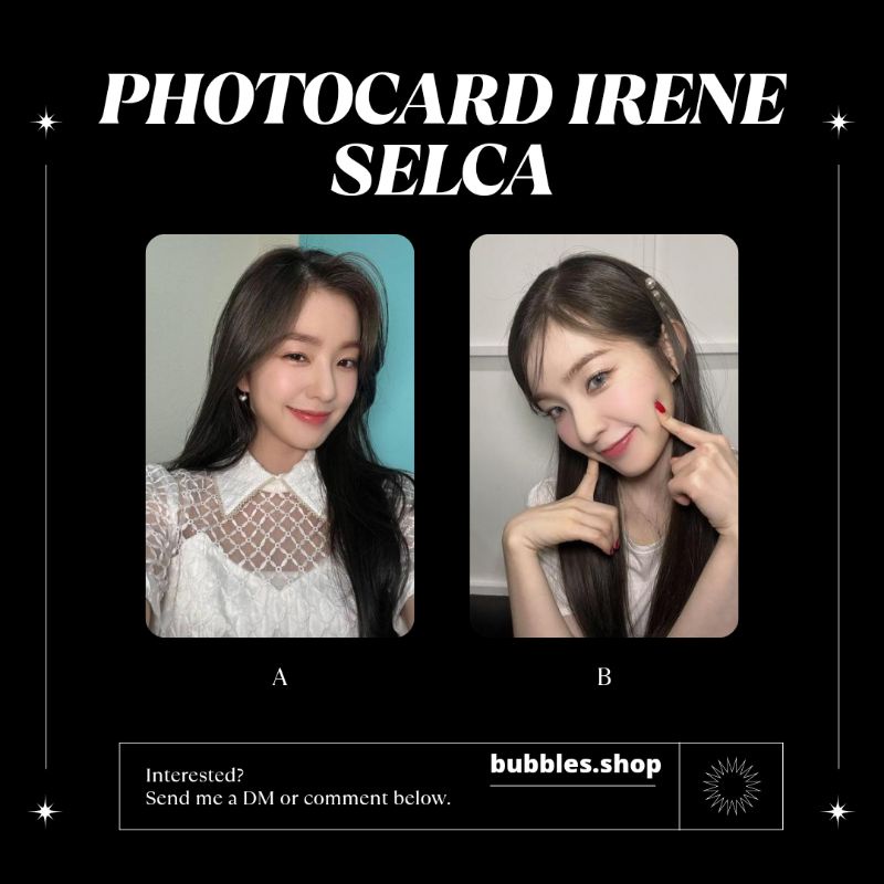 PHOTOCARD UNOFFICIAL IRENE RED VELVET SELCA