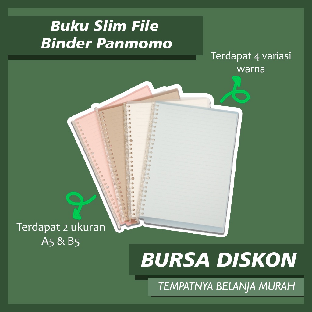 

Buku Slim File Panmomo Transparan Notebook Buku Tulis Jurnal Catatan