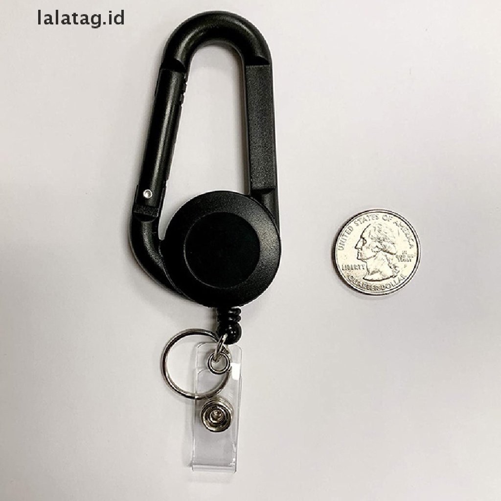 [lalatag] Gantungan Kunci ID Card Lanyard Clip Key Ring Retractable Belt Rope Holder Keyring [ID]