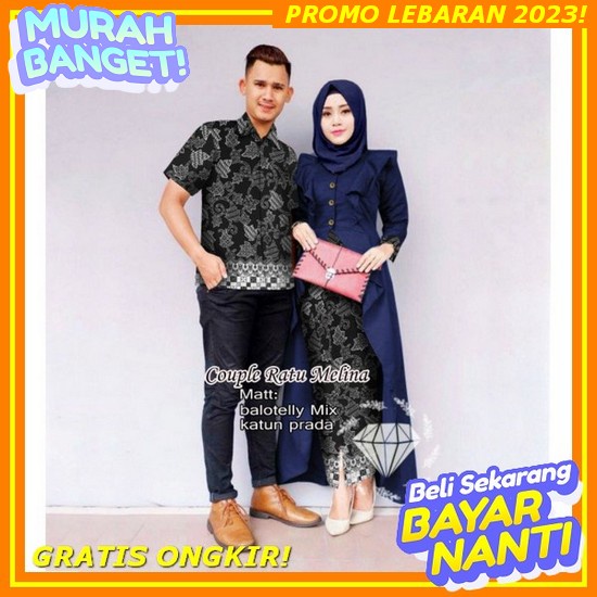 Couple Keluarga Sarimbit Rauna Khatulistiwa Abu Terbaru 2023 Baju Couple Pasangan Lebaran Kekinian M