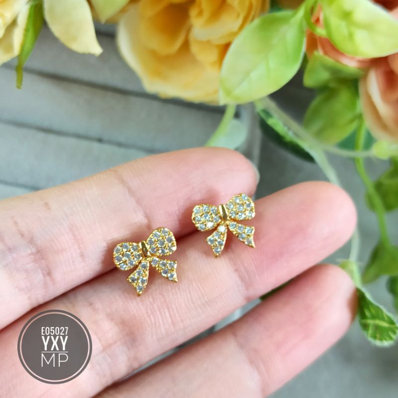 Anting yaxiya tusuk motif lucu gold E05027