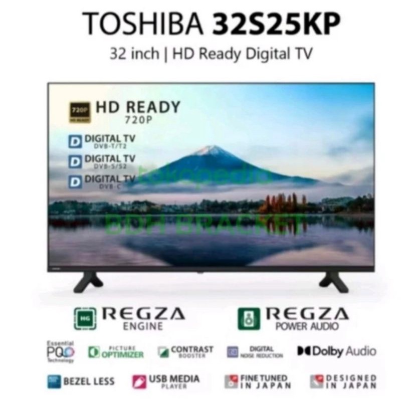 Toshiba 32 Digital TV terbaru DVB T2 32S25KP Garansi Resmi Toshiba