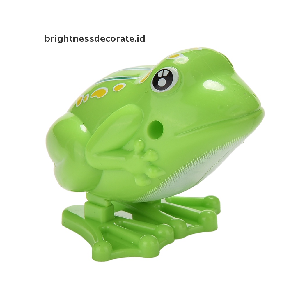 [Birth] 1pcs Wind up Frog Plastik Jumping Animal Mainan Jarum Jam Edukasi Klasik [ID]